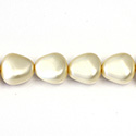 Czech Glass Pearl Bead - Potato 16x14MM MATTE CREME