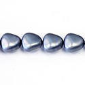 Czech Glass Pearl Bead - Potato 16x14MM MATTE DARK GREY