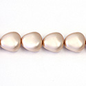Czech Glass Pearl Bead - Potato 16x14MM MATTE DARK ROSE