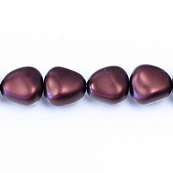 Czech Glass Pearl Bead - Potato 16x14MM MATTE GARNET