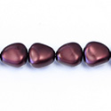 Czech Glass Pearl Bead - Potato 16x14MM MATTE GARNET