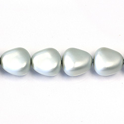 Czech Glass Pearl Bead - Potato 16x14MM MATTE LT BLUE