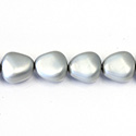 Czech Glass Pearl Bead - Potato 16x14MM MATTE LT GREY