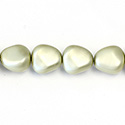 Czech Glass Pearl Bead - Potato 16x14MM MATTE LT OLIVE