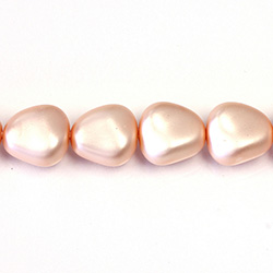 Czech Glass Pearl Bead - Potato 16x14MM MATTE LT ROSE