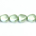 Czech Glass Pearl Bead - Potato 16x14MM MATTE MINT