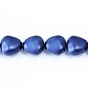 Czech Glass Pearl Bead - Potato 16x14MM MATTE NAVY