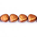 Czech Glass Pearl Bead - Potato 16x14MM MATTE PUMPKIN