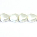 Czech Glass Pearl Bead - Potato 16x14MM MATTE WHITE