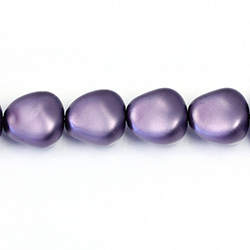 Czech Glass Pearl Bead - Potato 16x14MM MATTE WISTERIA