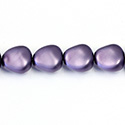 Czech Glass Pearl Bead - Potato 16x14MM MATTE WISTERIA