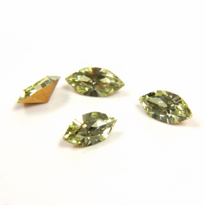 Preciosa Crystal Point Back Fancy Stone - Navette 08x4MM JONQUIL