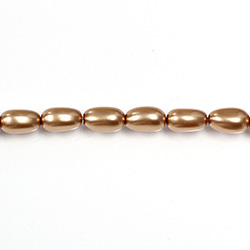 Czech Glass Pearl Bead - Baroque 09x5MM COPPER 70415