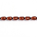 Czech Glass Pearl Bead - Baroque 09x5MM DK COPPER 14322