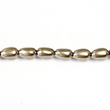 Czech Glass Pearl Bead - Baroque 09x5MM LT BROWN 70418