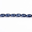Czech Glass Pearl Bead - Baroque 09x5MM NAVY 70467