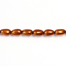 Czech Glass Pearl Bead - Baroque 09x5MM PUMPKIN 14321