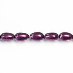 Czech Glass Pearl Bead - Baroque 12x7MM AMETHYST 70979