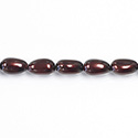 Czech Glass Pearl Bead - Baroque 12x7MM CHOCOLATE 14325