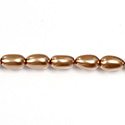 Czech Glass Pearl Bead - Baroque 12x7MM COPPER 70415