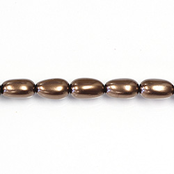 Czech Glass Pearl Bead - Baroque 12x7MM DARK BROWN 70419