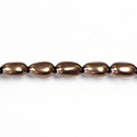 Czech Glass Pearl Bead - Baroque 12x7MM DARK BROWN 70419