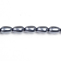 Czech Glass Pearl Bead - Baroque 12x7MM DARK GREY 70445