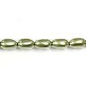 Czech Glass Pearl Bead - Baroque 12x7MM DARK OLIVE 70458