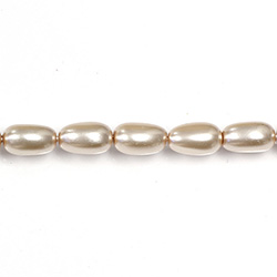 Czech Glass Pearl Bead - Baroque 12x7MM DARK ROSE 70425