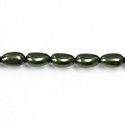 Czech Glass Pearl Bead - Baroque 12x7MM HUNTER GREEN 70958