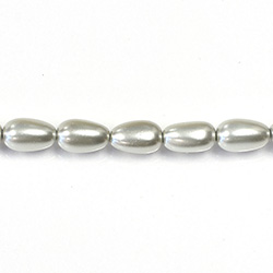 Czech Glass Pearl Bead - Baroque 12x7MM LT BLUE 70462