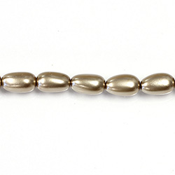 Czech Glass Pearl Bead - Baroque 12x7MM LT BROWN 70418