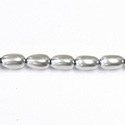 Czech Glass Pearl Bead - Baroque 12x7MM LT GREY 70483