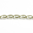 Czech Glass Pearl Bead - Baroque 12x7MM LT OLIVE 70457