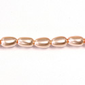 Czech Glass Pearl Bead - Baroque 12x7MM LT ROSE 70424