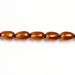 Czech Glass Pearl Bead - Baroque 12x7MM PUMPKIN 14321