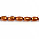 Czech Glass Pearl Bead - Baroque 12x7MM PUMPKIN 14321