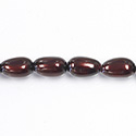 Czech Glass Pearl Bead - Baroque 15x9MM CHOCOLATE 14325