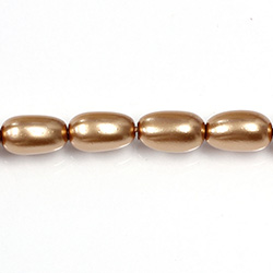 Czech Glass Pearl Bead - Baroque 15x9MM COPPER 70415