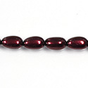 Czech Glass Pearl Bead - Baroque 15x9MM GARNET 70499