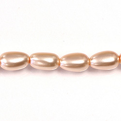 Czech Glass Pearl Bead - Baroque 15x9MM LT ROSE 70424