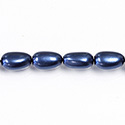 Czech Glass Pearl Bead - Baroque 15x9MM NAVY 70467