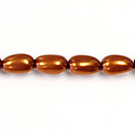 Czech Glass Pearl Bead - Baroque 15x9MM PUMPKIN 14321