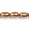 Czech Glass Pearl Bead - Baroque 18x10MM COPPER 70415