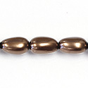 Czech Glass Pearl Bead - Baroque 18x10MM DARK BROWN 70419