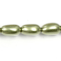 Czech Glass Pearl Bead - Baroque 18x10MM DARK OLIVE 70458