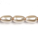 Czech Glass Pearl Bead - Baroque 18x10MM DARK ROSE 70425