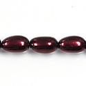 Czech Glass Pearl Bead - Baroque 18x10MM GARNET 70499