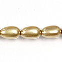 Czech Glass Pearl Bead - Baroque 18x10MM GOLD 70486