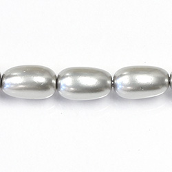 Czech Glass Pearl Bead - Baroque 18x10MM LT GREY 70483